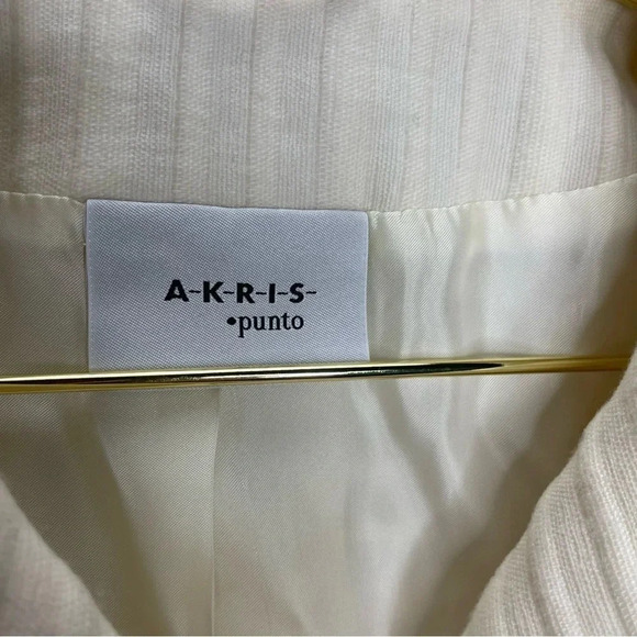Akris Punto Wool Blazer Jacket Cream Textured - Picture 2 of 6